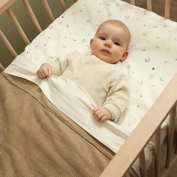 Witlof For Kids Wiegdeken Tuck-Inn Soft Sand Velvet Rib 40 x 80 cm> Accessoires Wiegen|Wiegdekens
